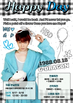 BIGBANG G-DRAGON Birthday Cafe