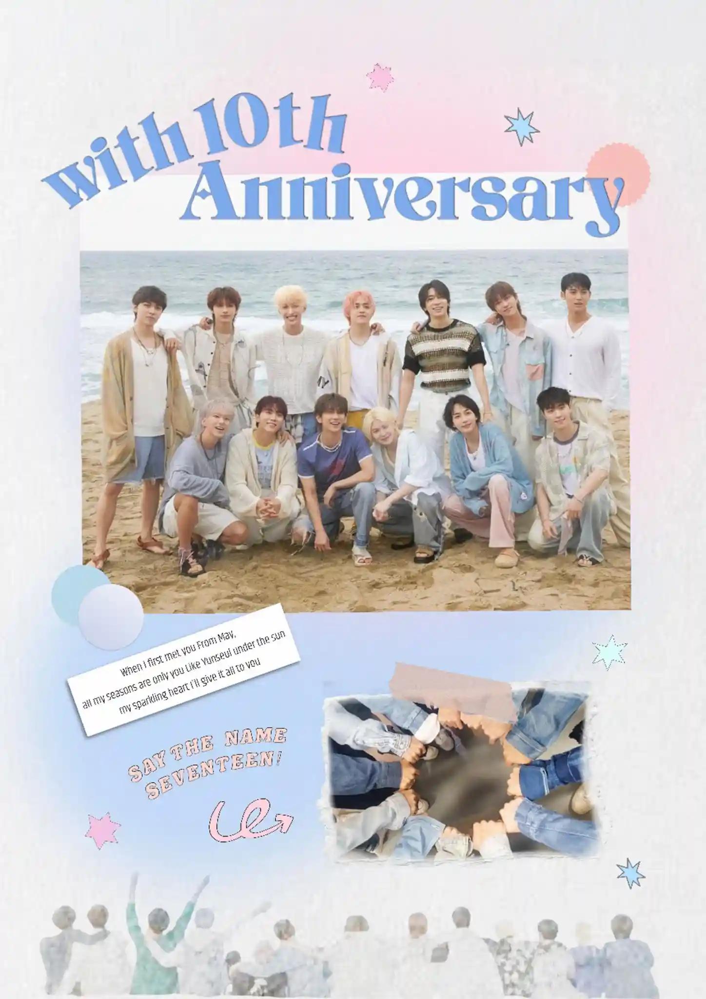 Seventeen debut 10th anniversary event cafe